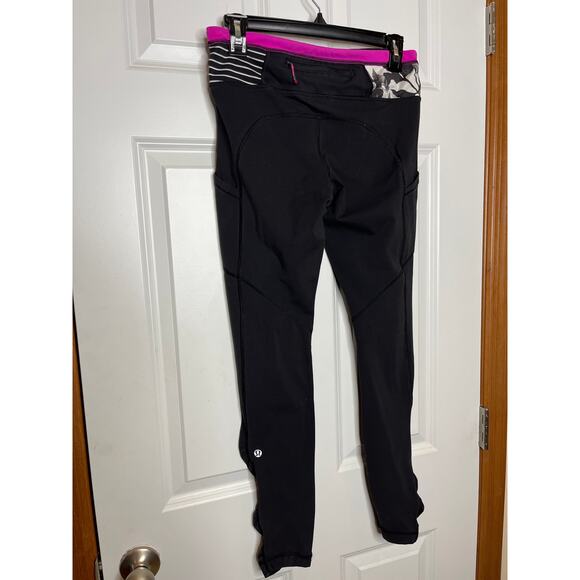 Lululemon Speed Tight Size 6 Brushed Interlock Black and Quilt Winter - Picture 4 of 12
